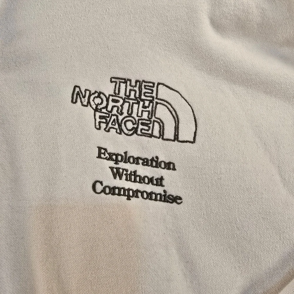 The North Face Exploration Without Compromise Hoodie Mens XXL Cream Graphic